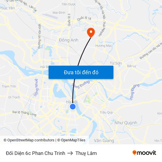 Đối Diện 6c Phan Chu Trinh to Thuỵ Lâm map