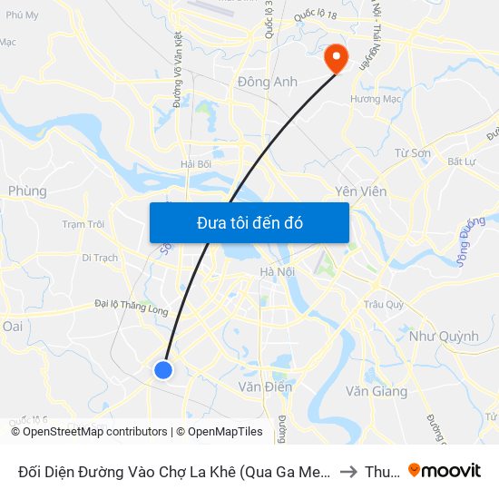 Đối Diện Đường Vào Chợ La Khê (Qua Ga Metro La Khê) - 405 Quang Trung (Hà Đông) to Thuỵ Lâm map