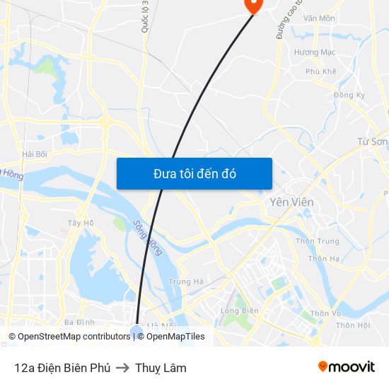 12a Điện Biên Phủ to Thuỵ Lâm map