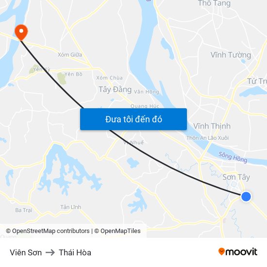 Viên Sơn to Thái Hòa map