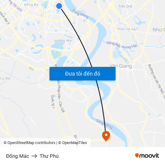 Đống Mác to Thư Phú map