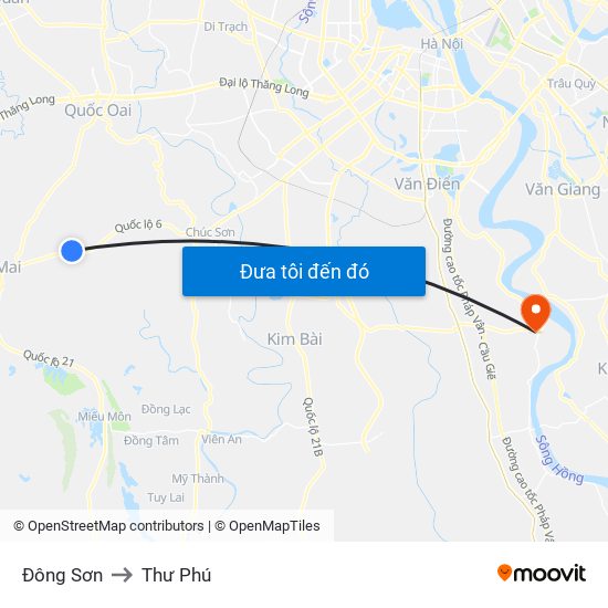 Đông Sơn to Thư Phú map