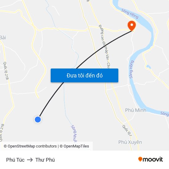 Phú Túc to Thư Phú map