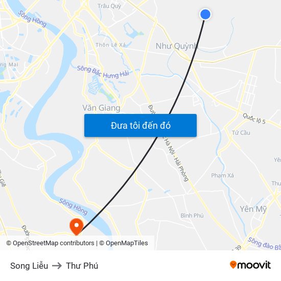 Song Liễu to Thư Phú map