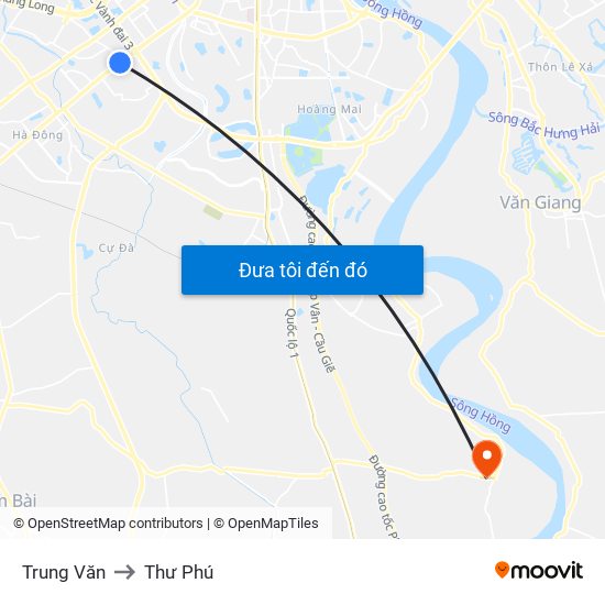 Trung Văn to Thư Phú map