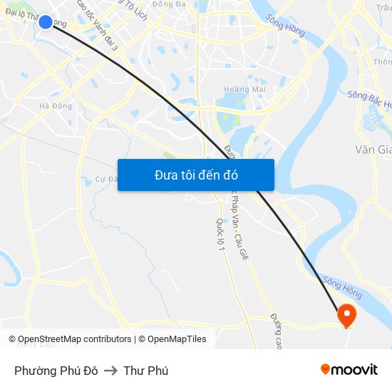 Phường Phú Đô to Thư Phú map