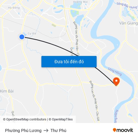 Phường Phú Lương to Thư Phú map