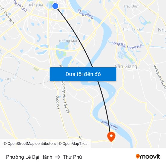 Phường Lê Đại Hành to Thư Phú map
