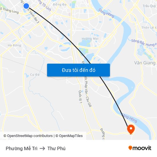 Phường Mễ Trì to Thư Phú map