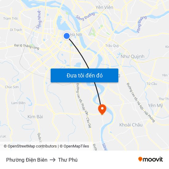 Phường Điện Biên to Thư Phú map