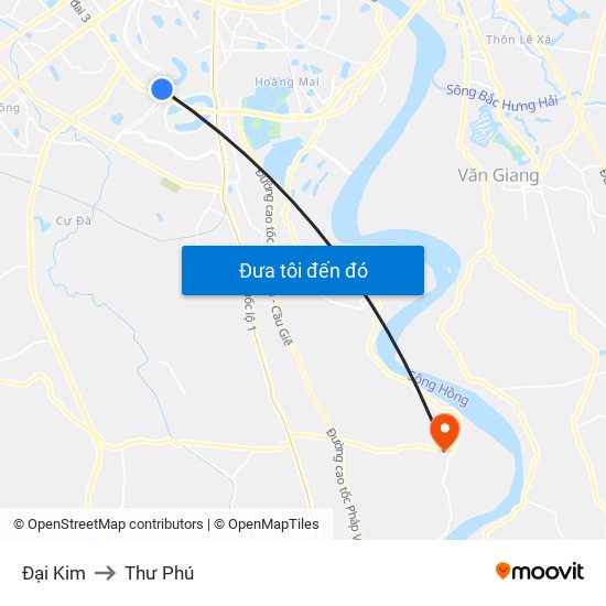 Đại Kim to Thư Phú map