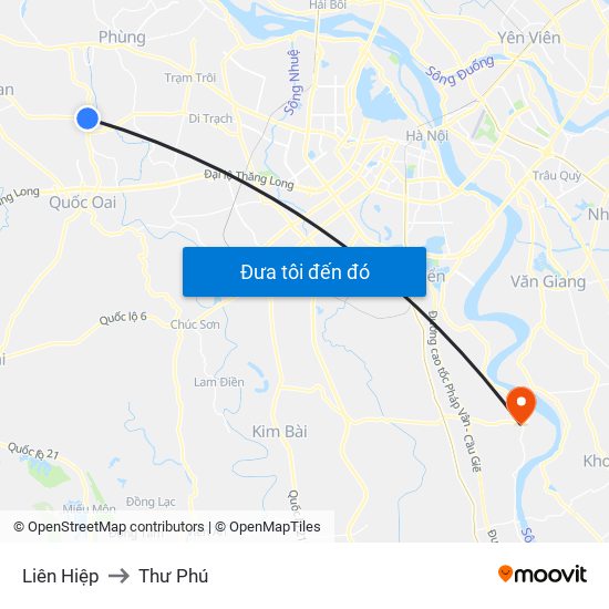 Liên Hiệp to Thư Phú map