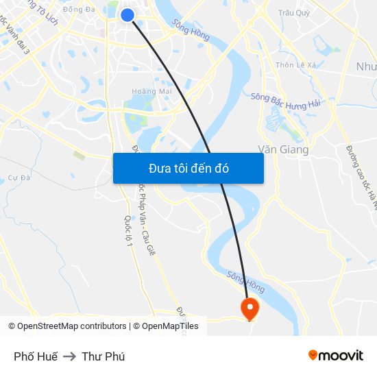 Phố Huế to Thư Phú map