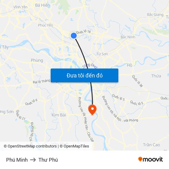 Phú Minh to Thư Phú map
