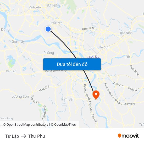 Tự Lập to Thư Phú map