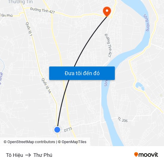 Tô Hiệu to Thư Phú map