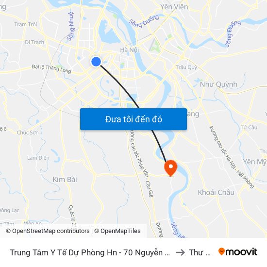 Trung Tâm Y Tế Dự Phòng Hn - 70 Nguyễn Chí Thanh to Thư Phú map