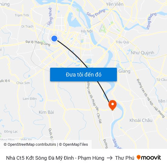 Nhà Ct5 Kđt Sông Đà Mỹ Đình - Phạm Hùng to Thư Phú map