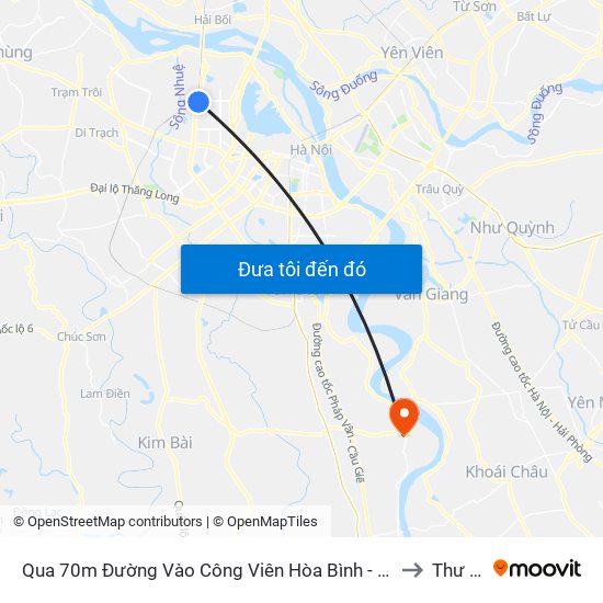 Qua 70m Đường Vào Công Viên Hòa Bình - Phạm Văn Đồng to Thư Phú map