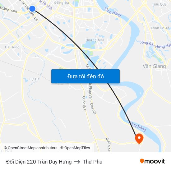 Đối Diện 220 Trần Duy Hưng to Thư Phú map