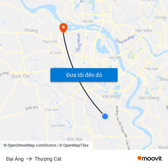 Đại Áng to Thượng Cát map