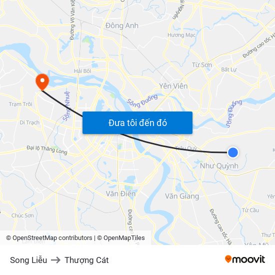 Song Liễu to Thượng Cát map