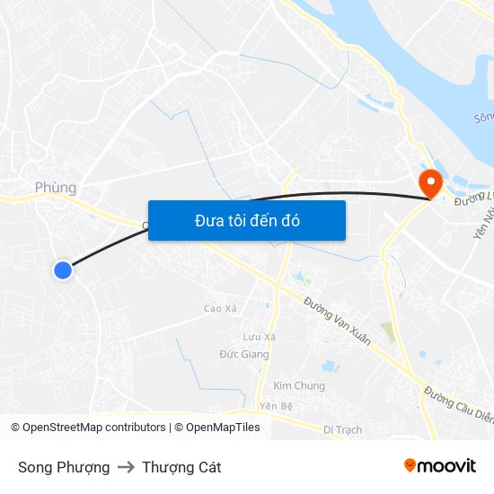 Song Phượng to Thượng Cát map