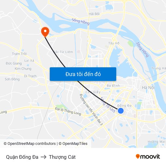 Quận Đống Đa to Thượng Cát map