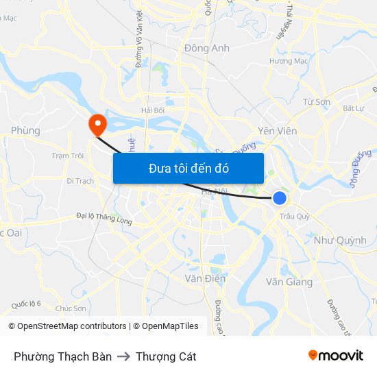 Phường Thạch Bàn to Thượng Cát map