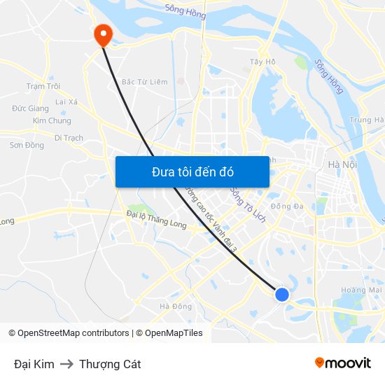 Đại Kim to Thượng Cát map