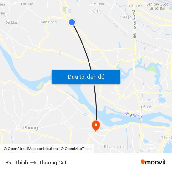 Đại Thịnh to Thượng Cát map