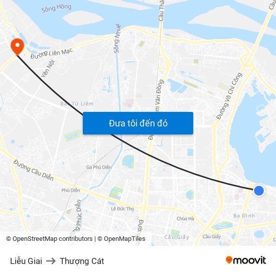 Liễu Giai to Thượng Cát map