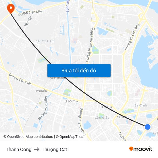 Thành Công to Thượng Cát map