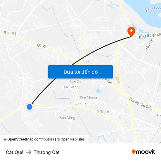 Cát Quế to Thượng Cát map