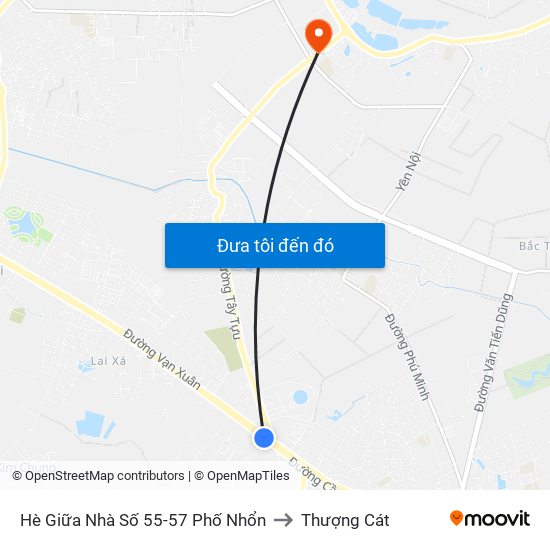 Hè Giữa Nhà Số 55-57 Phố Nhổn to Thượng Cát map