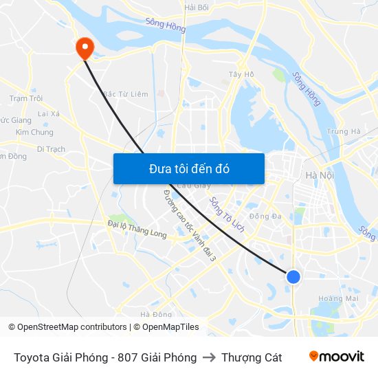 Toyota Giải Phóng - 807 Giải Phóng to Thượng Cát map