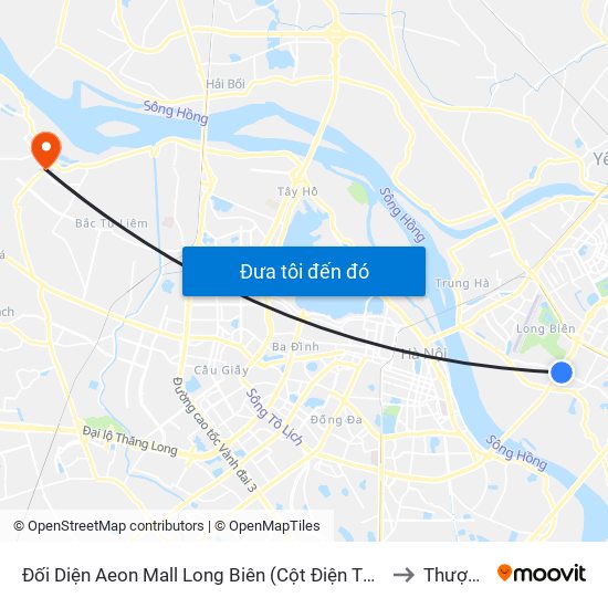 Đối Diện Aeon Mall Long Biên (Cột Điện T4a/2a-B Đường Cổ Linh) to Thượng Cát map