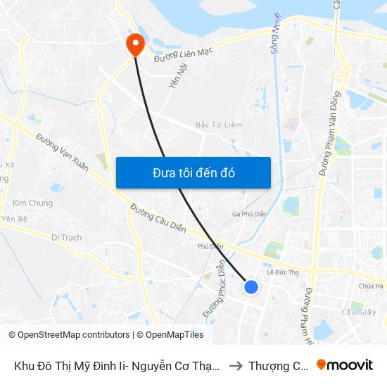 Khu Đô Thị Mỹ Đình Ii- Nguyễn Cơ Thạch to Thượng Cát map