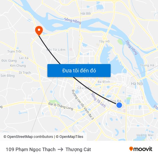 109 Phạm Ngọc Thạch to Thượng Cát map
