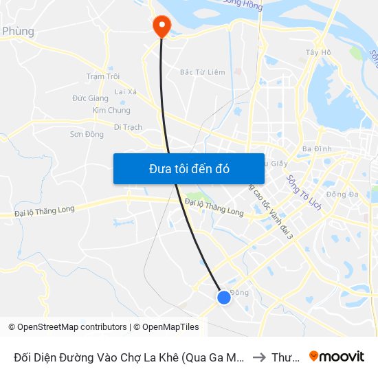 Đối Diện Đường Vào Chợ La Khê (Qua Ga Metro La Khê) - 405 Quang Trung (Hà Đông) to Thượng Cát map