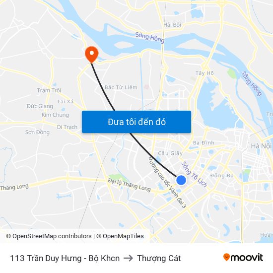 113 Trần Duy Hưng - Bộ Khcn to Thượng Cát map