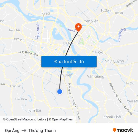 Đại Áng to Thượng Thanh map