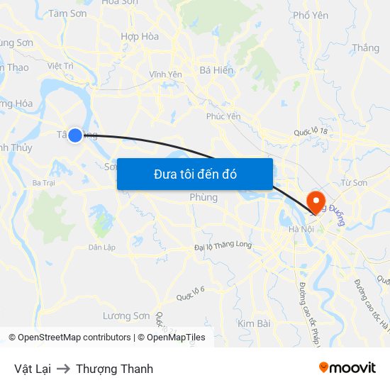 Vật Lại to Thượng Thanh map