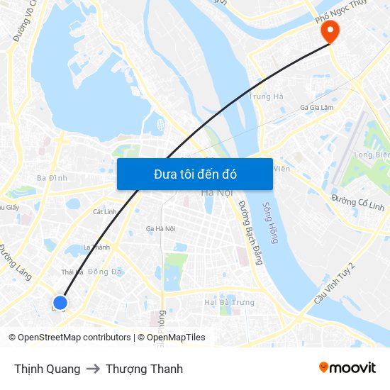 Thịnh Quang to Thượng Thanh map