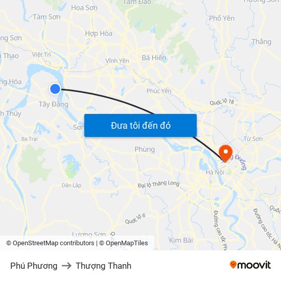 Phú Phương to Thượng Thanh map