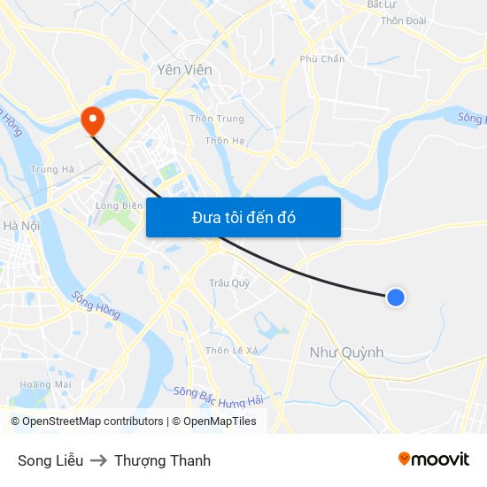 Song Liễu to Thượng Thanh map