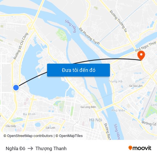 Nghĩa Đô to Thượng Thanh map