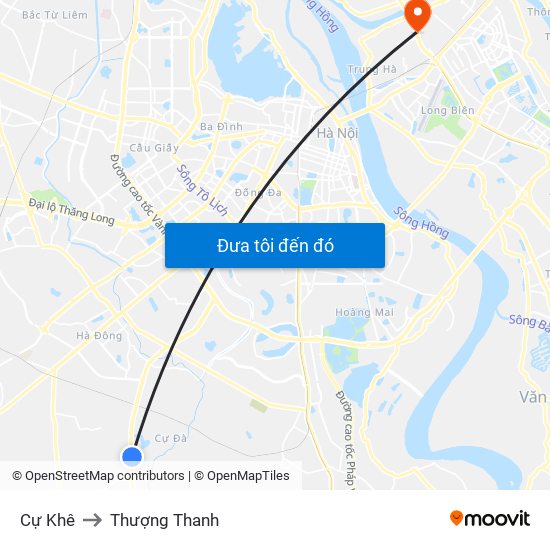 Cự Khê to Thượng Thanh map