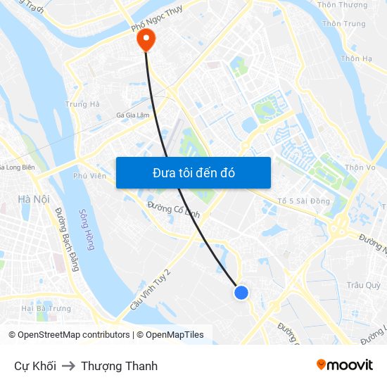 Cự Khối to Thượng Thanh map