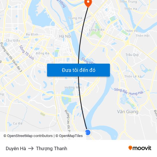 Duyên Hà to Thượng Thanh map
